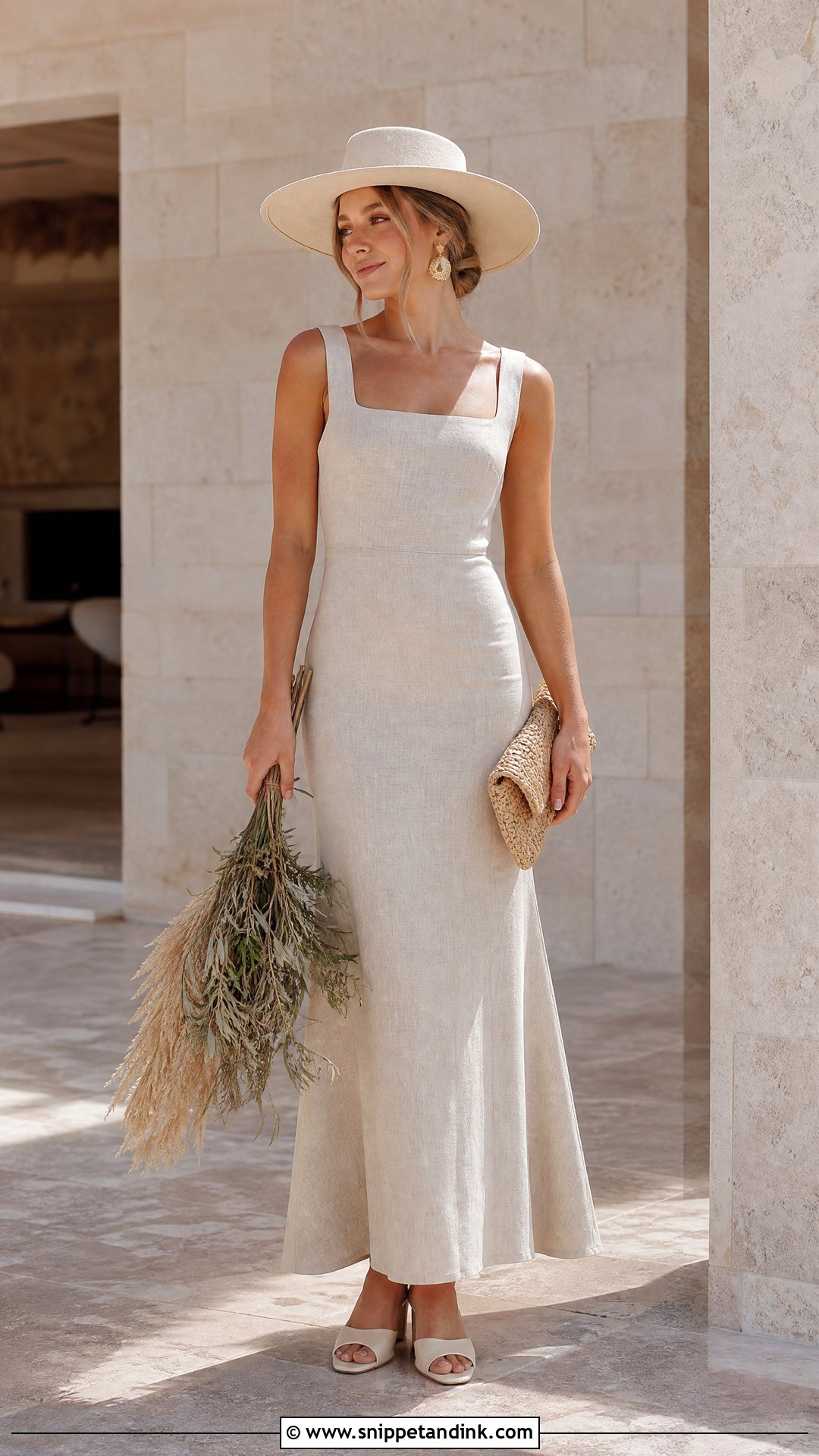 Sand Linen Wedding Dress - Snippet and Ink - 20 Earthy Wedding Dress Ideas