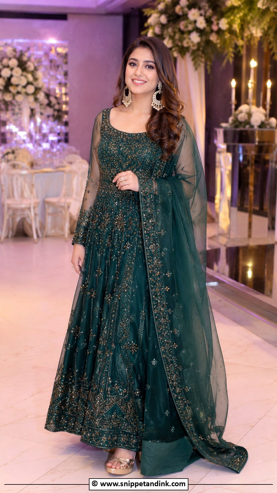 Sangeet Anarkali Gown Outfit - Snippet and Ink - 30 Sangeet Outfit Sisters Ideas
