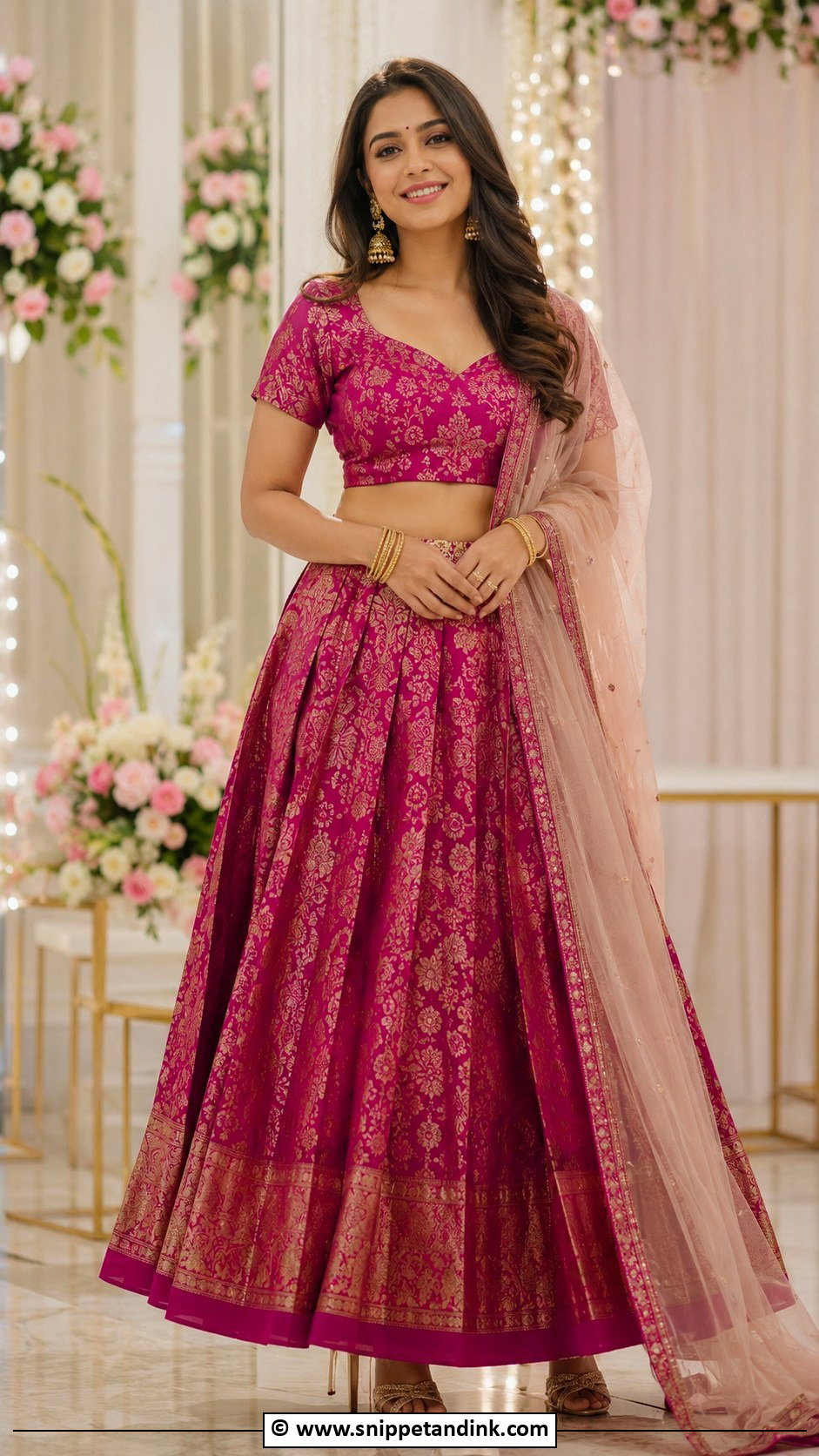 Sangeet Banarasi Skirt Outfit - Snippet and Ink - 30 Sangeet Outfit Sisters Ideas
