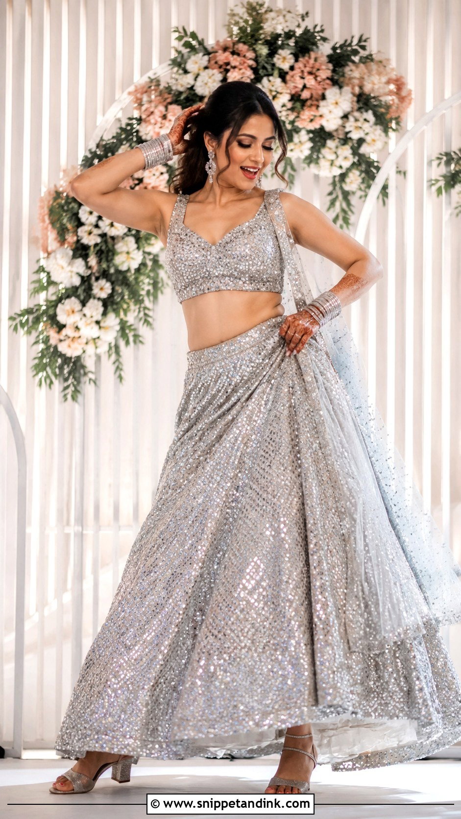 Sangeet Bridal Lehenga Look - Snippet and Ink - 25 New Indian Bride Look Ideas