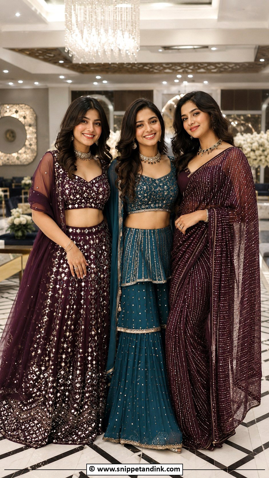 Sangeet Coordinated Sisters Outfit - Snippet and Ink - 30 Sangeet Outfit Sisters Ideas