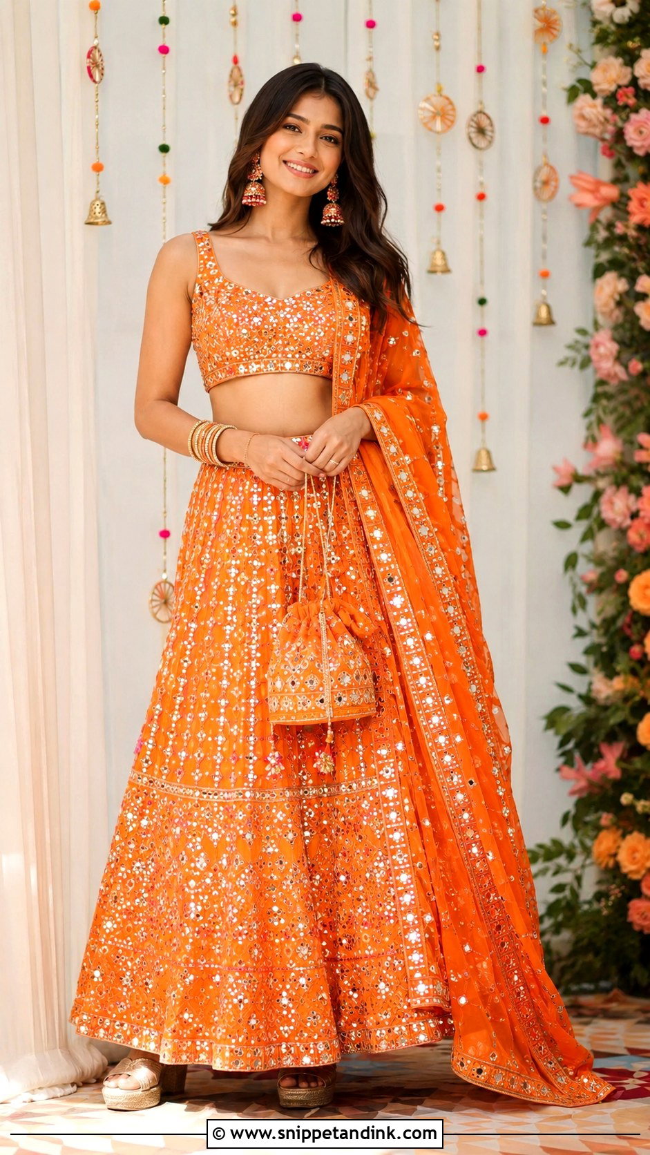 Sangeet Mirror Work Lehenga Dress - Snippet and Ink - 25 Sangeet Dresses