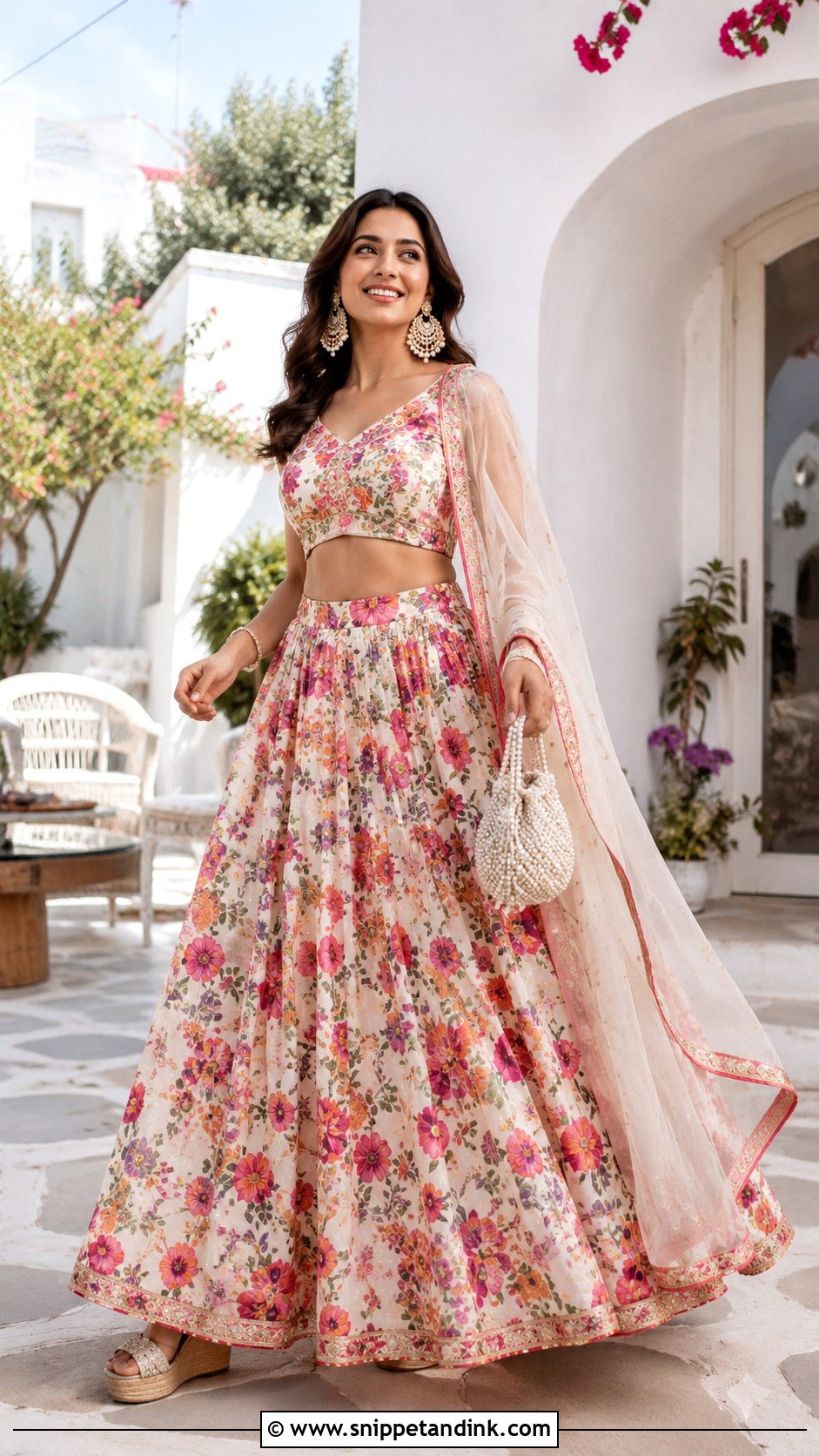 Sangeet Printed Lehenga Dress - Snippet and Ink - 25 Sangeet Dresses