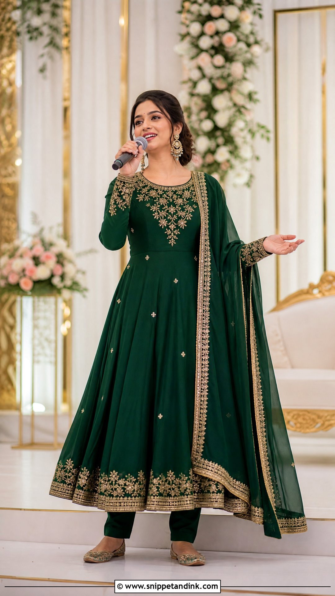 Sangeet Wedding Singer Anarkali Outfit - Snippet and Ink - 20 Wedding Singer Outfit Ideas