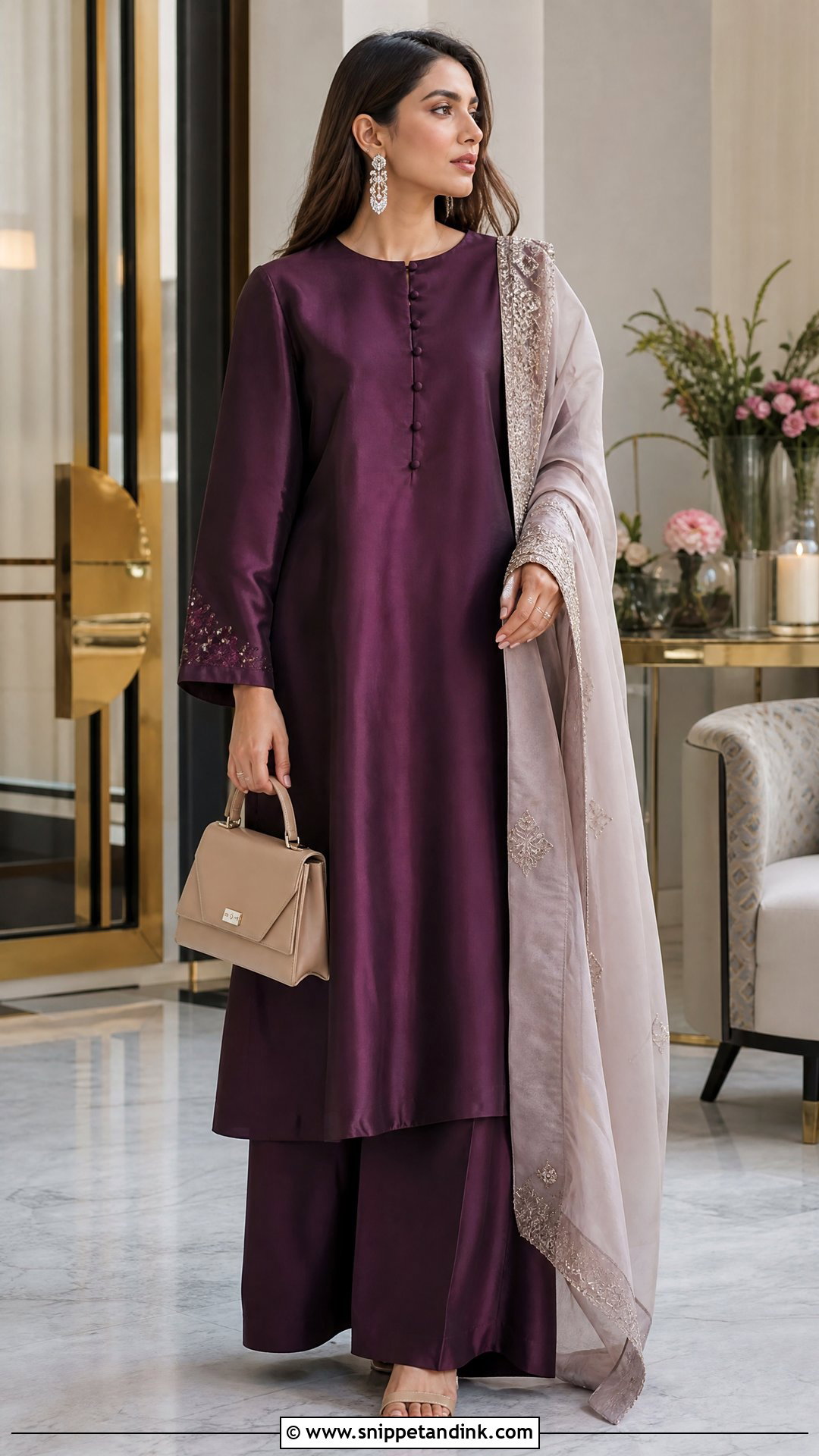 Sania Maskatiya Silk Kurta Suit - Snippet and Ink - 25 Pakistani Designer Suits for Wedding