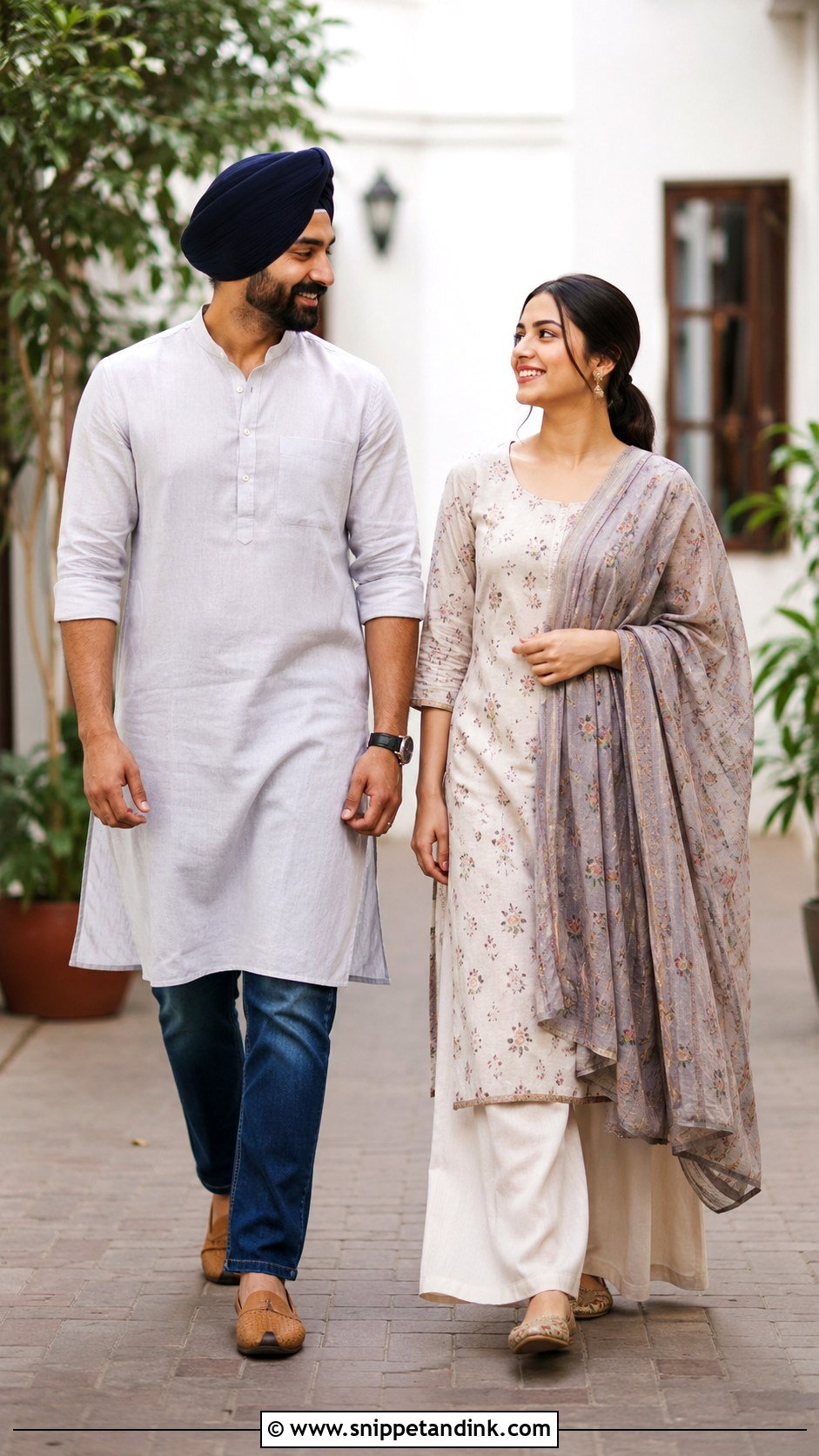 Sardar Sardarni Casual Outfit - Snippet and Ink - 30 Sardar Sardarni Couple Ideas