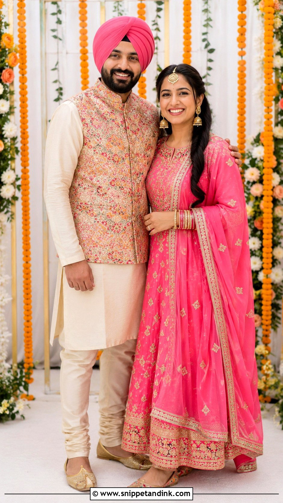 Sardar Sardarni Festival Outfit - Snippet and Ink - 30 Sardar Sardarni Couple Ideas