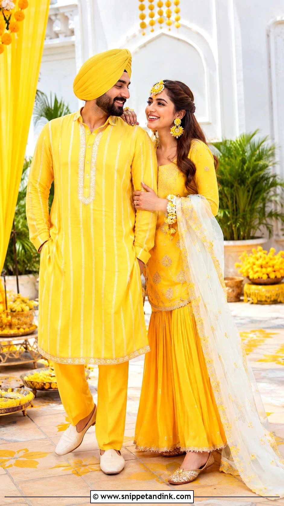 Sardar Sardarni Haldi Outfit - Snippet and Ink - 30 Sardar Sardarni Couple Ideas