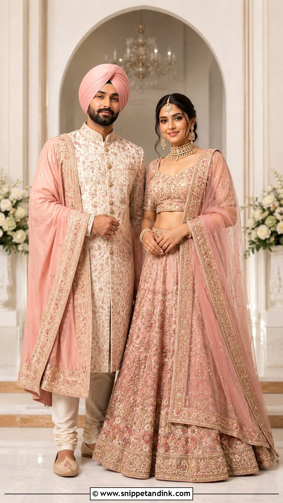 Sardar Sardarni Lehenga Sherwani Outfit - Snippet and Ink - 30 Sardar Sardarni Couple Ideas