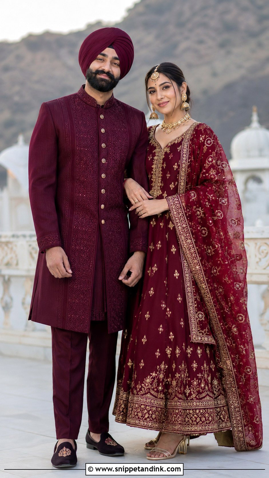 Sardar Sardarni Matching Couple Photoshoot - Snippet and Ink - 30 Sardar Sardarni Couple Ideas