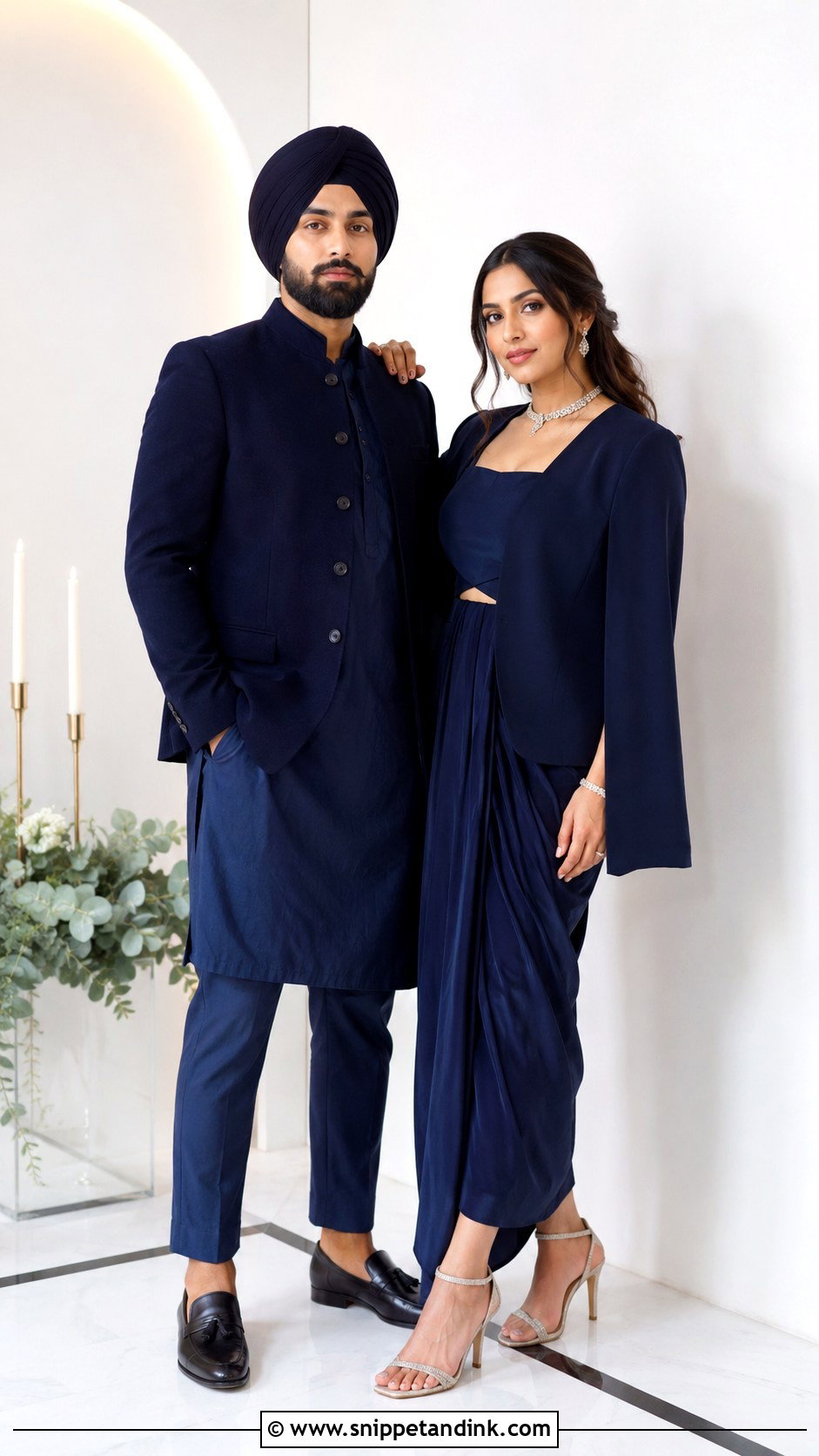 Sardar Sardarni Modern Outfit - Snippet and Ink - 30 Sardar Sardarni Couple Ideas