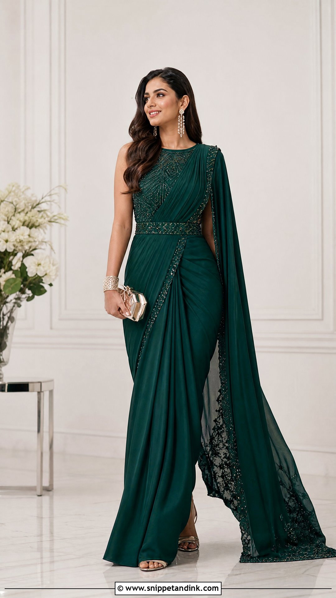 Saree Gown Indian Wedding Dress - Snippet and Ink - 20 Indian Wedding Dresses Women