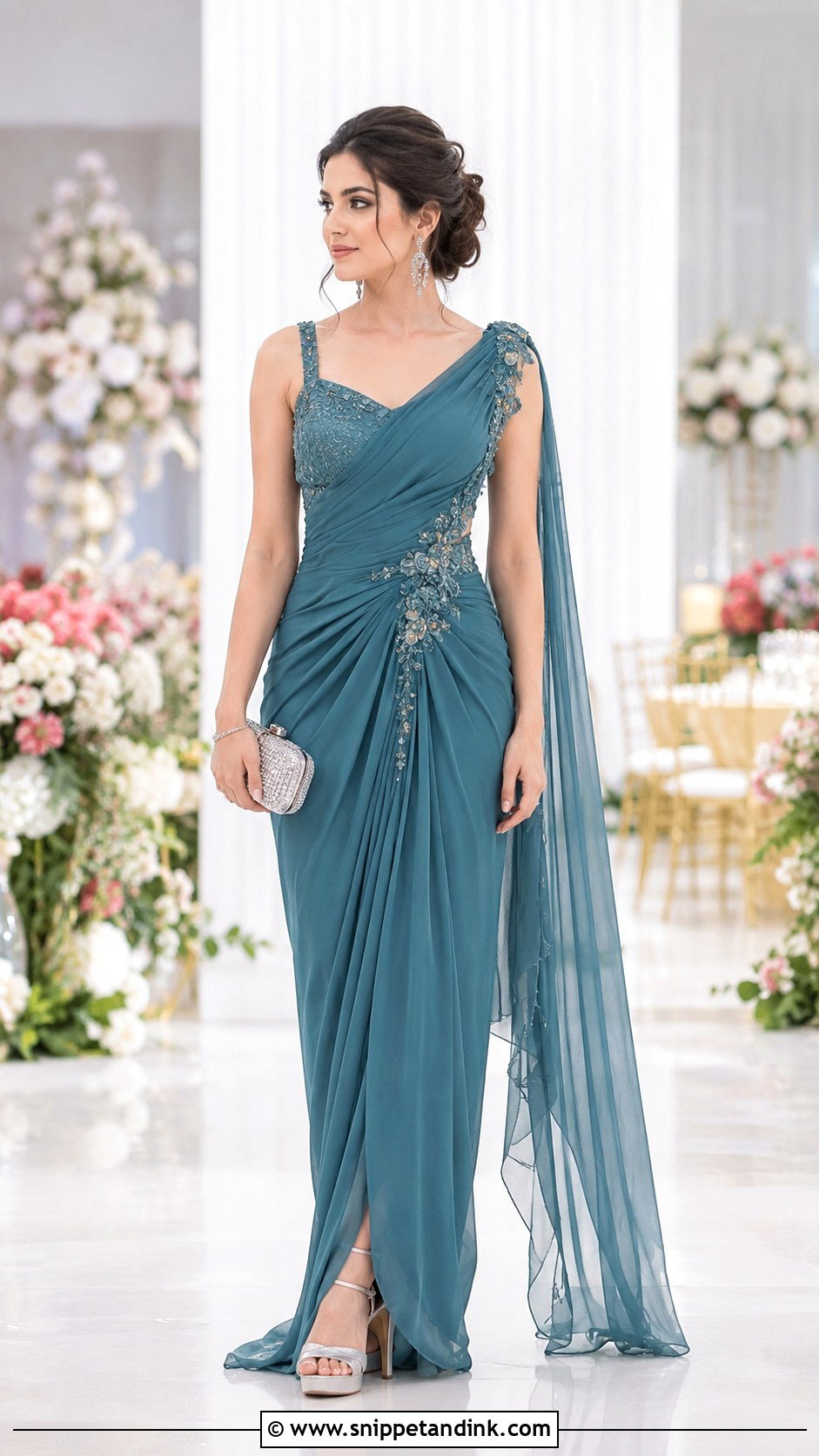 Saree Gown Wedding Outfit - Snippet and Ink - 25 Indo Western Wedding Outfits Women