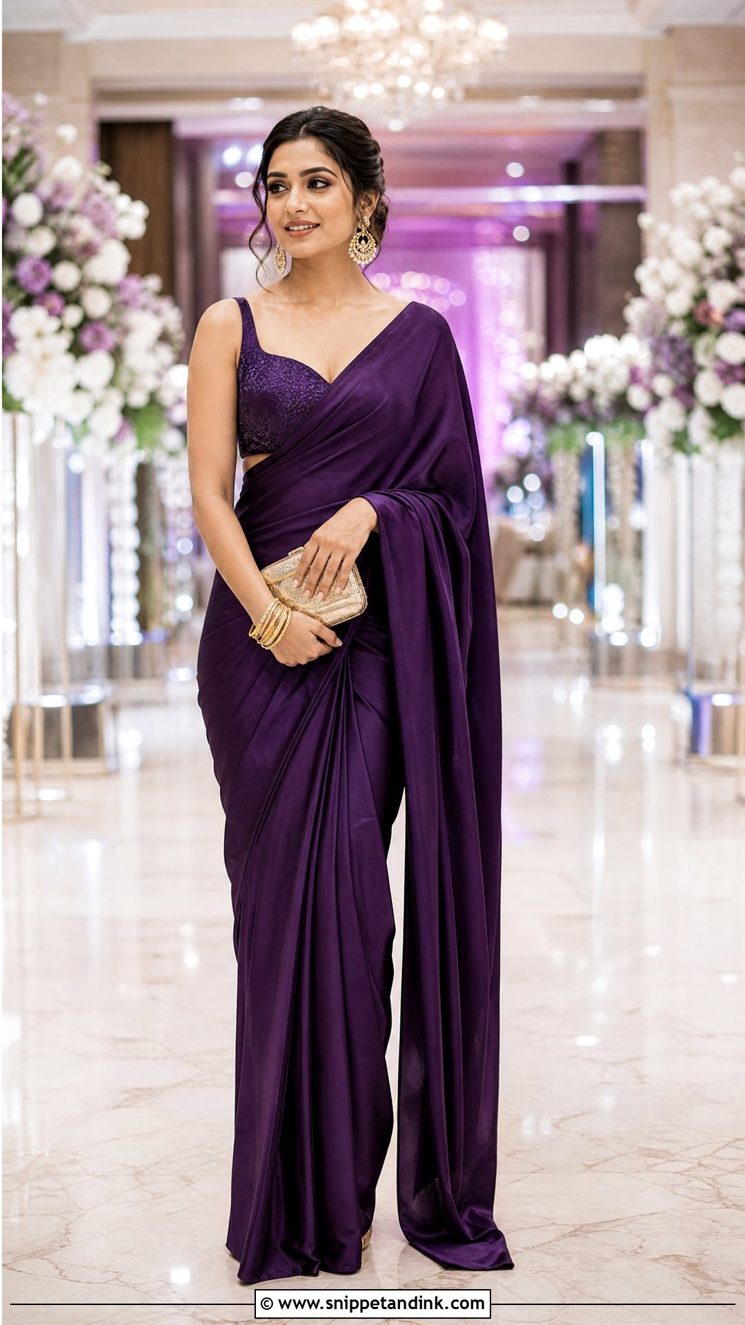 Saree Wedding Party Outfit - Snippet and Ink - 20 Wedding Party Wear Ideas
