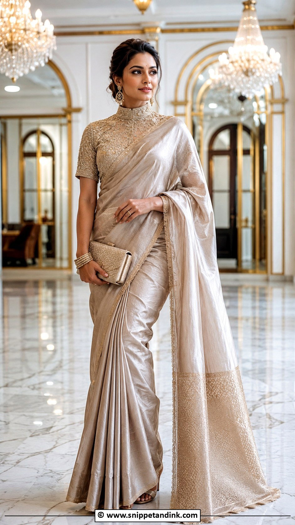 Saree With Statement Blouse Shaadi Outfit - Snippet and Ink - 30 Shaadi Outfits