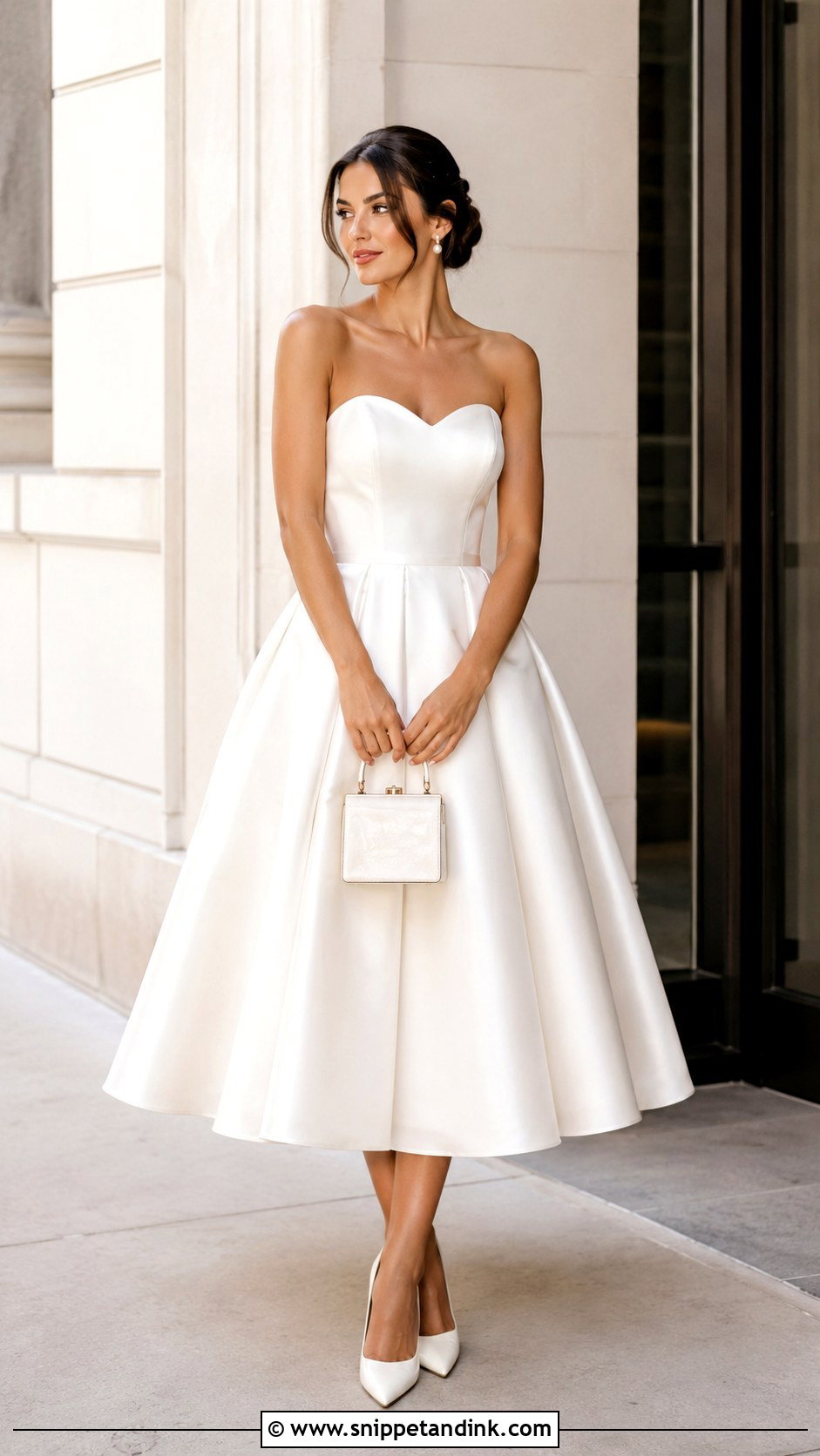 Satin 50s Wedding Dress - Snippet and Ink - 30 50s Wedding Dress Ideas