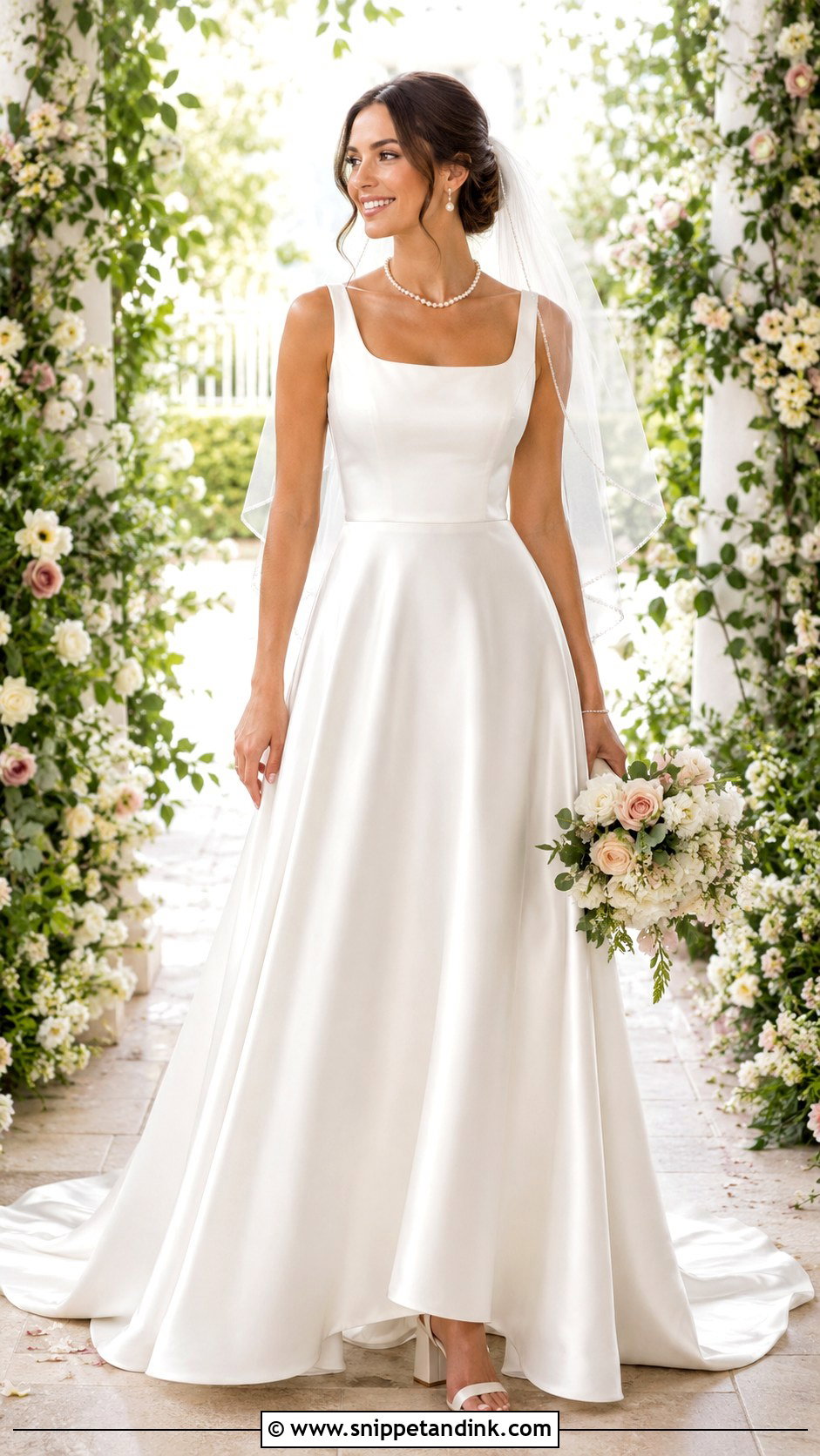 Satin A Line Bride Dress - Snippet and Ink - 25 Satin Bride Dress Ideas