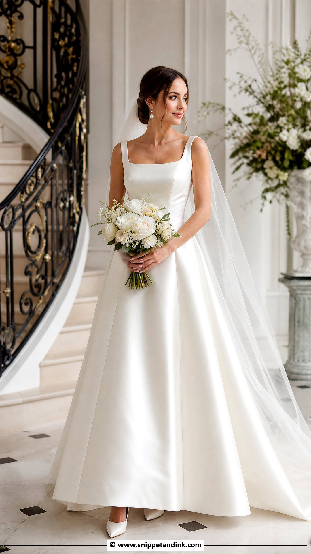 Satin A Line Bride Dress - Snippet and Ink - 35 Bride Dresses