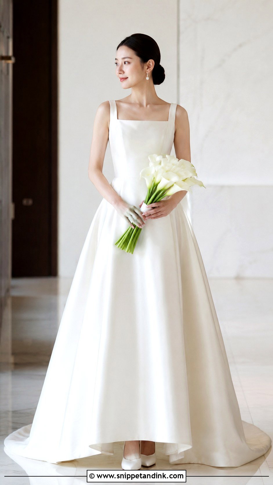 Satin A Line Japan Wedding Dress - Snippet and Ink - 25 Japan Wedding Dress Ideas