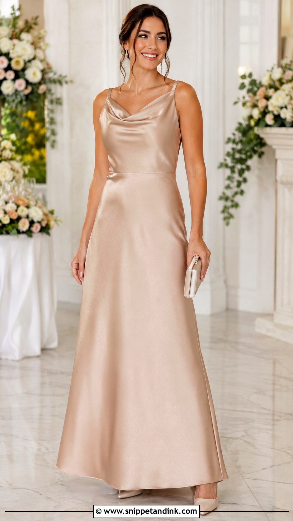 Satin A Line Matron of Honor Dress - Snippet and Ink - 20 Matron of Honor Ideas