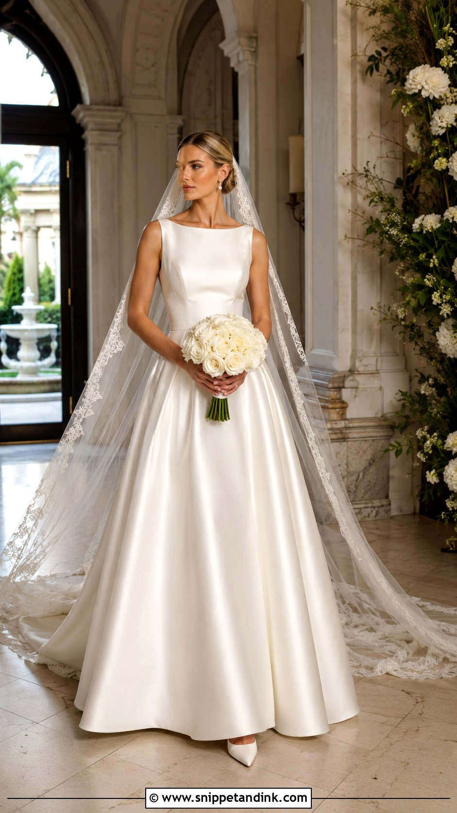 Satin A Line Wedding Dress - Snippet and Ink - 25 Bride Wedding Dress Ideas