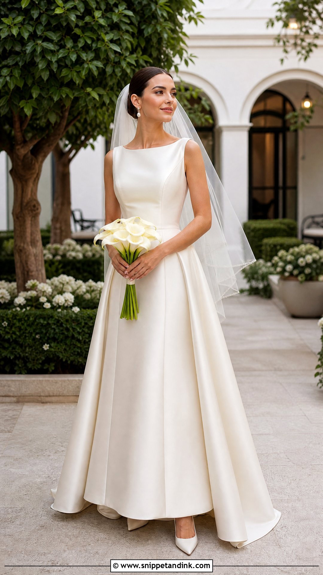 Satin A Line Wedding Dress - Snippet and Ink - 20 Elegant Wedding Dress Inspo Ideas