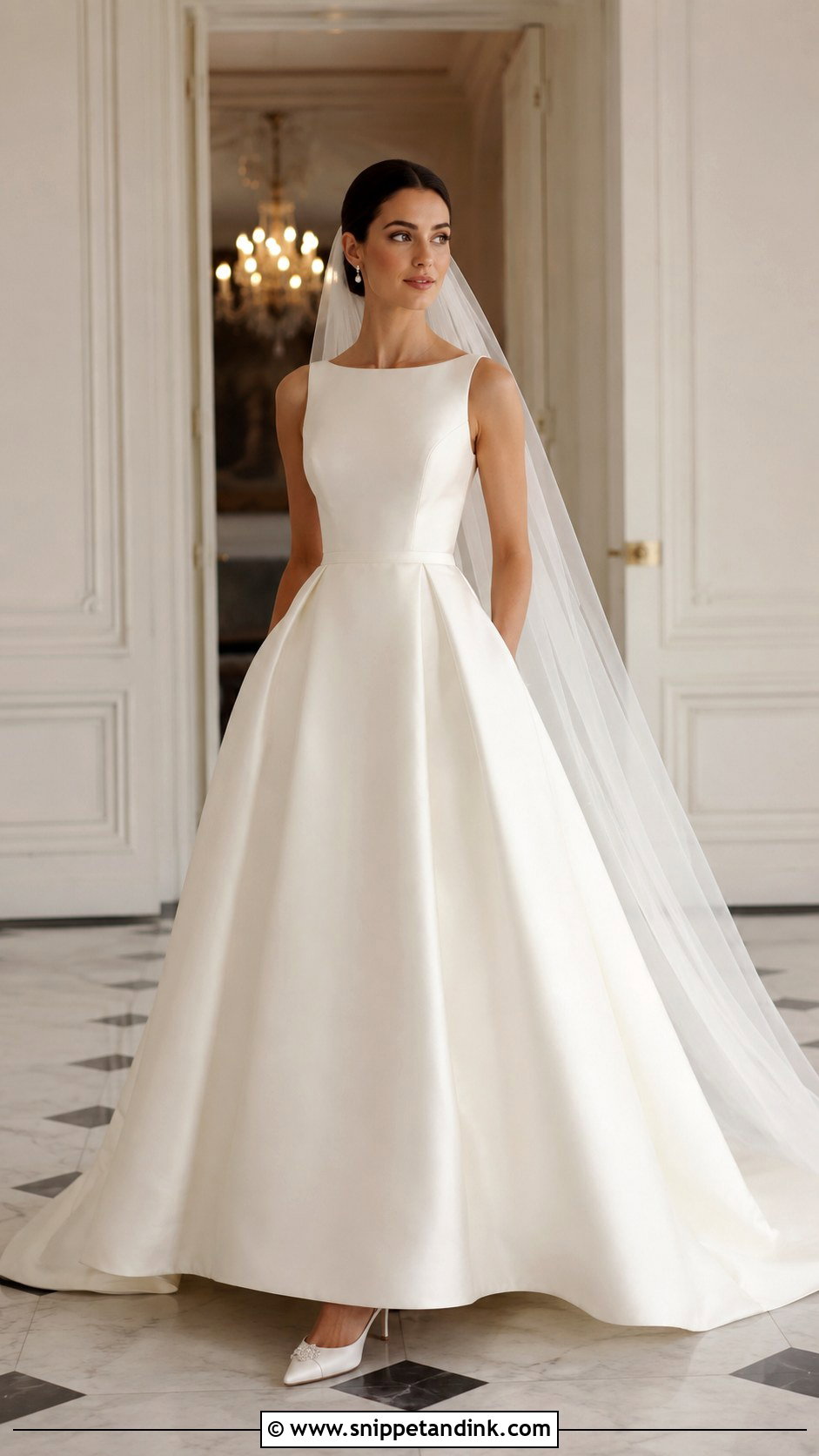 Satin A Line Wedding Dress - Snippet and Ink - 25 Simple Classic Wedding Dress Ideas