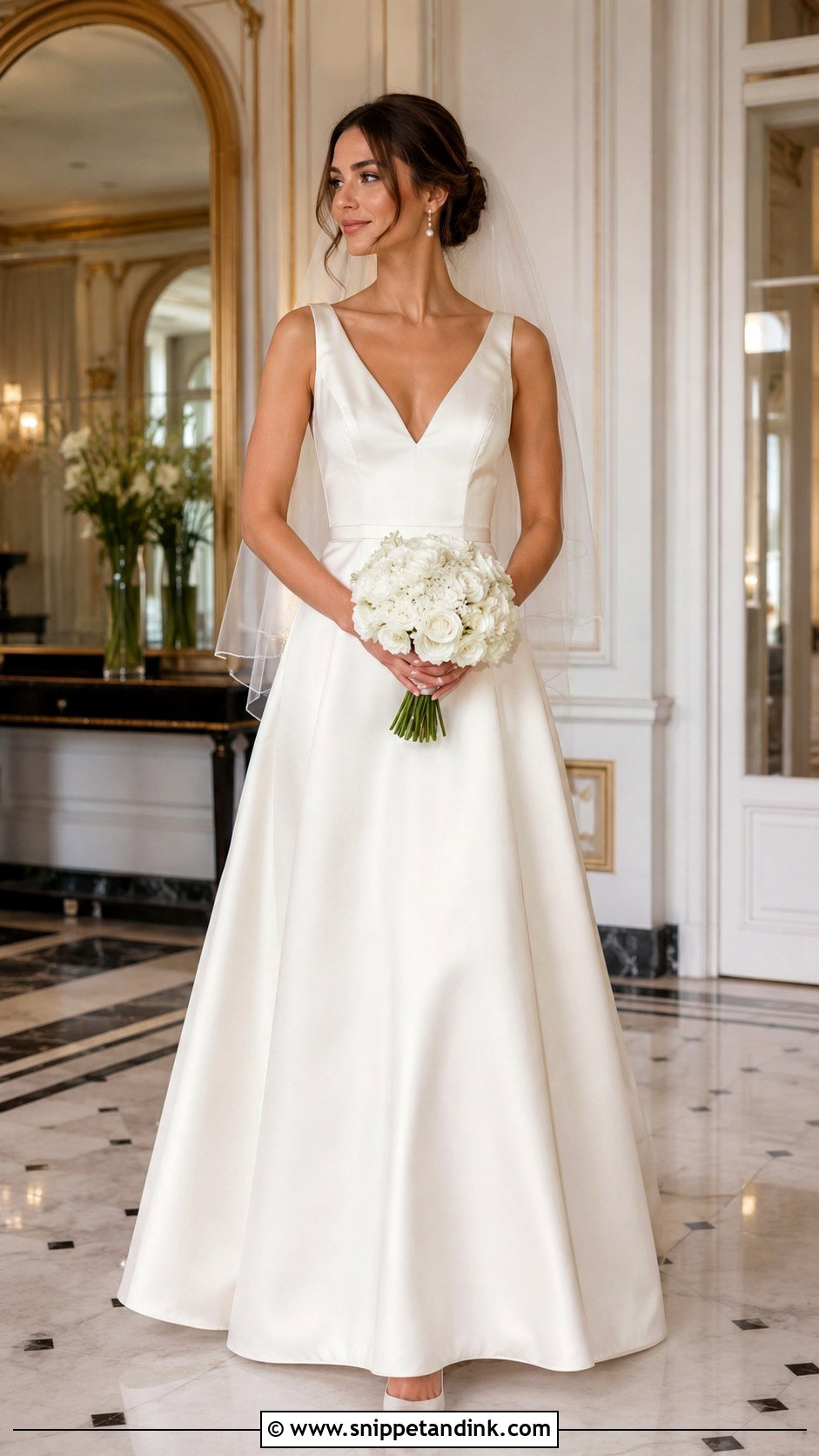 Satin A Line Wedding Dress - Snippet and Ink - 20 Classic Elegant Timeless Wedding Dress Ideas
