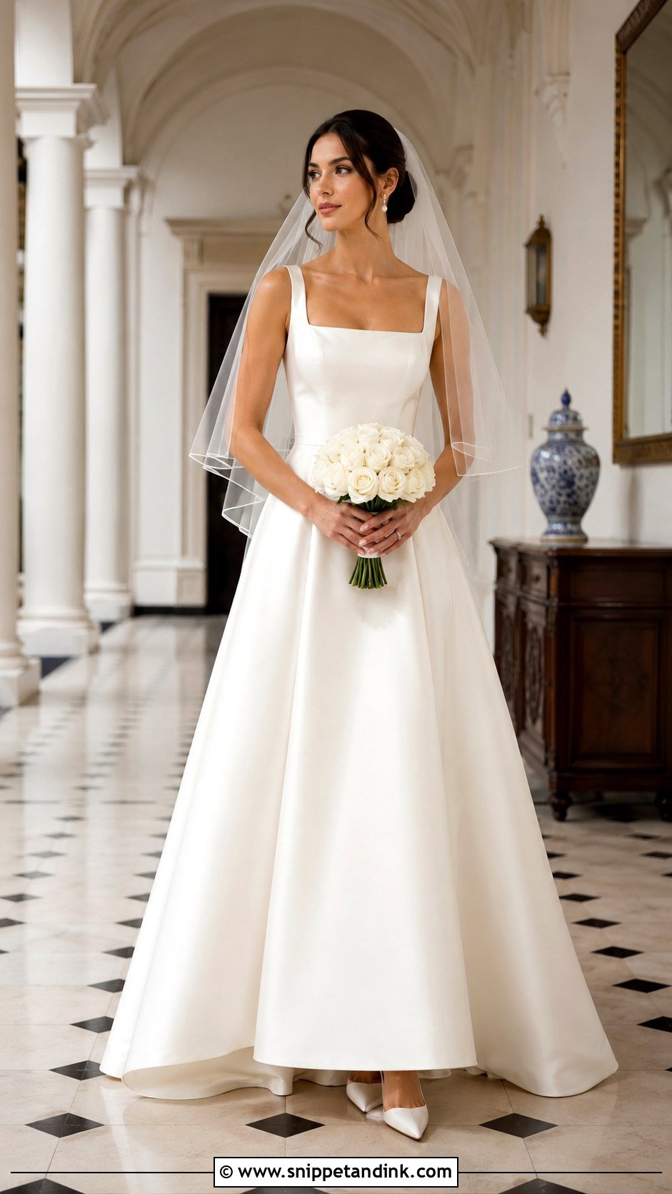 Satin A Line Wedding Dress - Snippet and Ink - 20 Classy Wedding Dress Inspiration Ideas