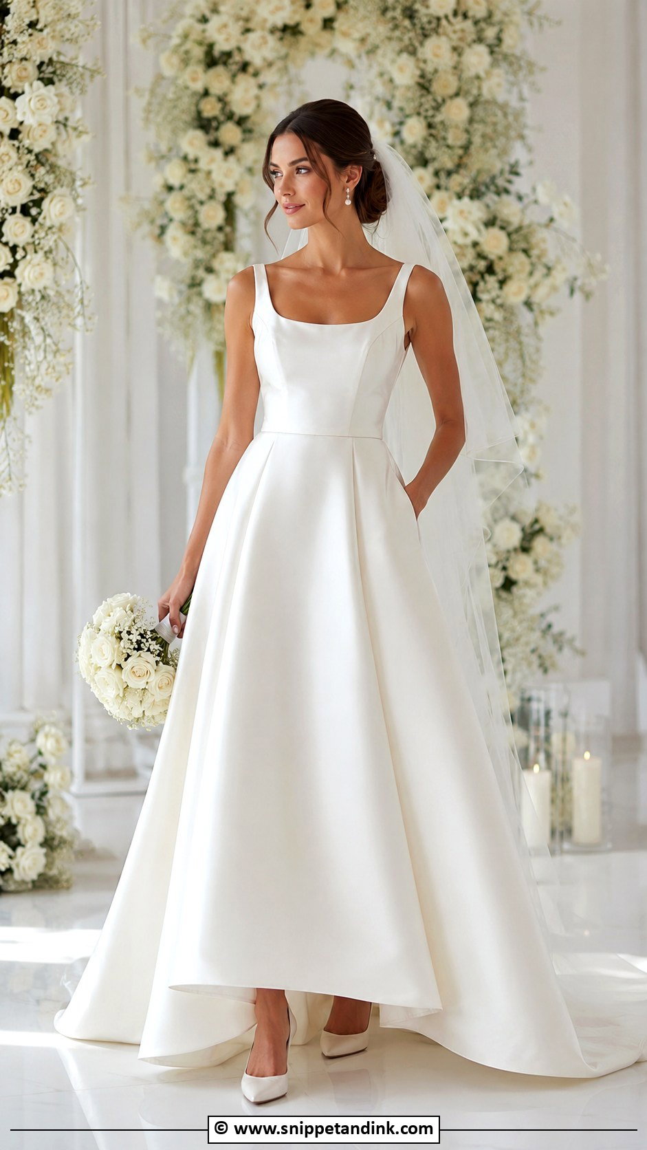 Satin A Line Wedding Dress - Snippet and Ink - 30 Marriage Dress Ideas