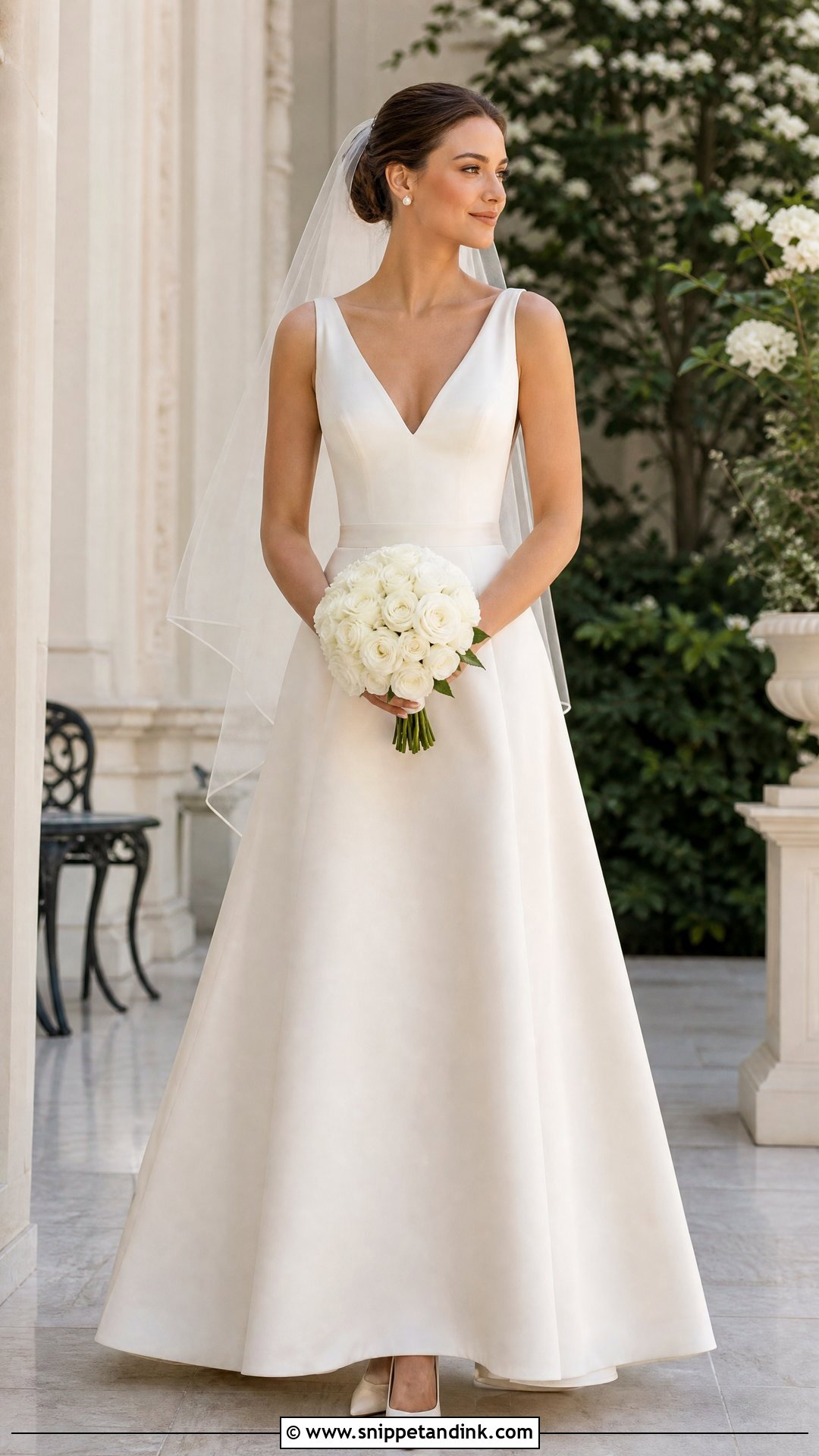 Satin A Line Wedding Dress - Snippet and Ink - 20 Romantic Simple Elegant Wedding Dress Ideas