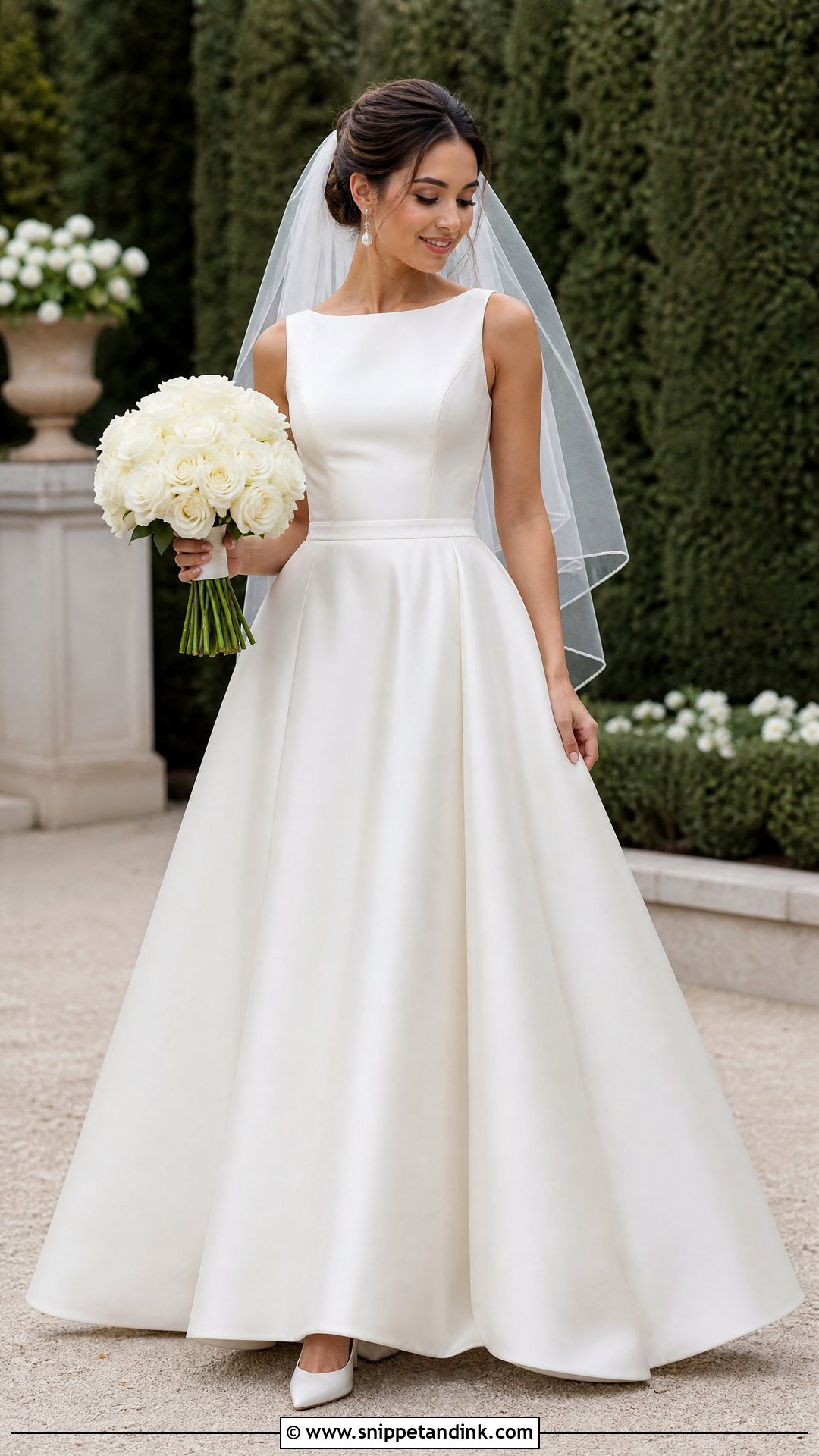 Satin A Line Wedding Dress - Snippet and Ink - 20 Stain Wedding Dress Ideas