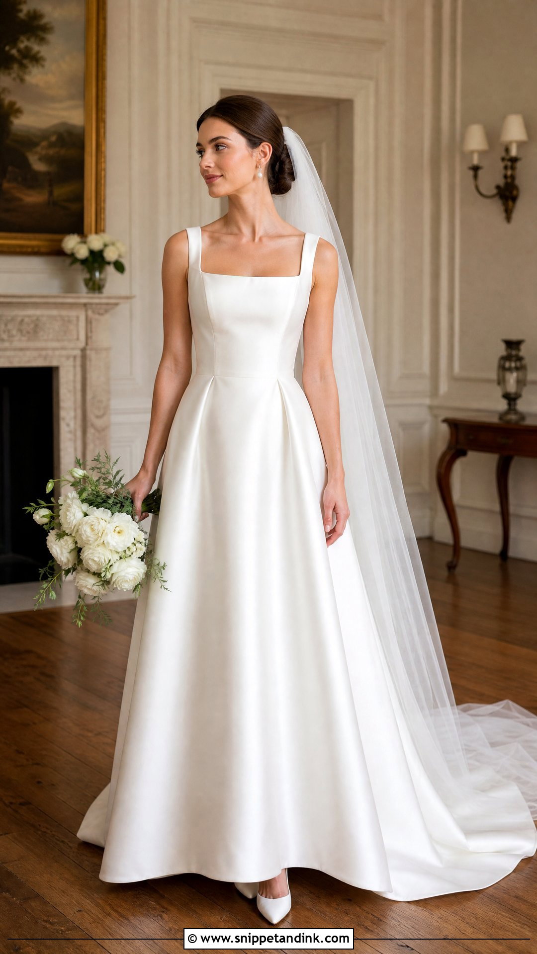 Satin A Line Wedding Dress - Snippet and Ink - 20 Uk Wedding Dress Ideas
