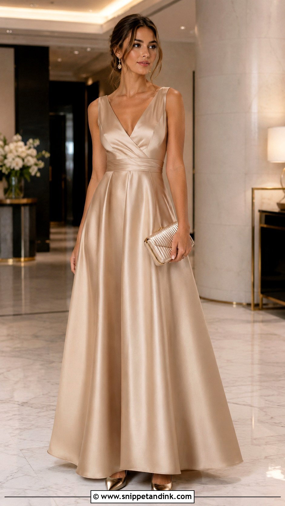 Satin Aline Gown Outfit - Snippet and Ink - 25 Aline Gown Ideas