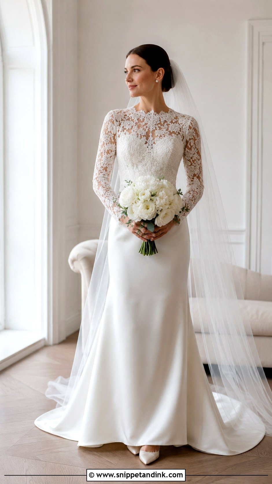 Satin And Irish Lace Wedding Dress - Snippet and Ink - 20 Irish Lace Wedding Dress Ideas