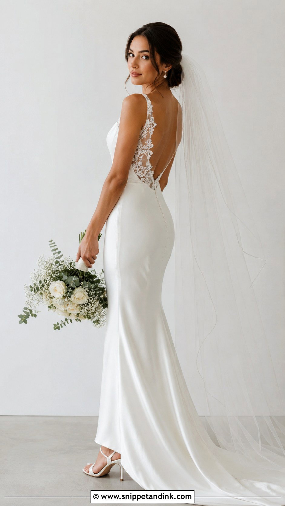 Satin And Lace Sheath Wedding Dress - Snippet and Ink - 25 Satin and Lace Wedding Dress Ideas