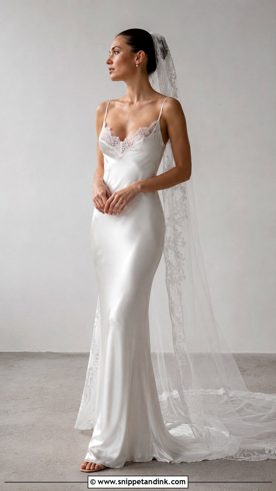 Satin And Lace Slip Wedding Dress - Snippet and Ink - 25 Satin and Lace Wedding Dress Ideas