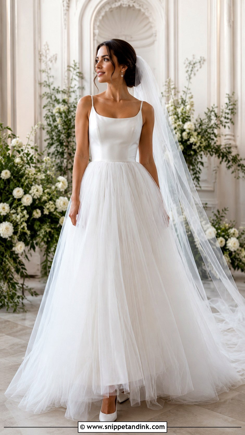 Satin And Tulle Wedding Dress - Snippet and Ink - 25 Flowy Romantic Wedding Dress Ideas