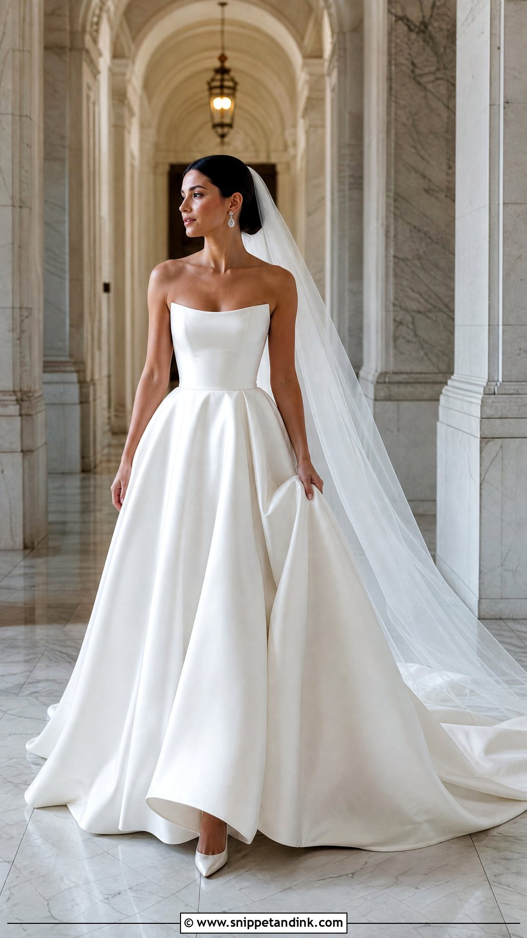 Satin Ball Gown Bridal Dress - Snippet and Ink - 25 Luxury Bridal Dress Ideas