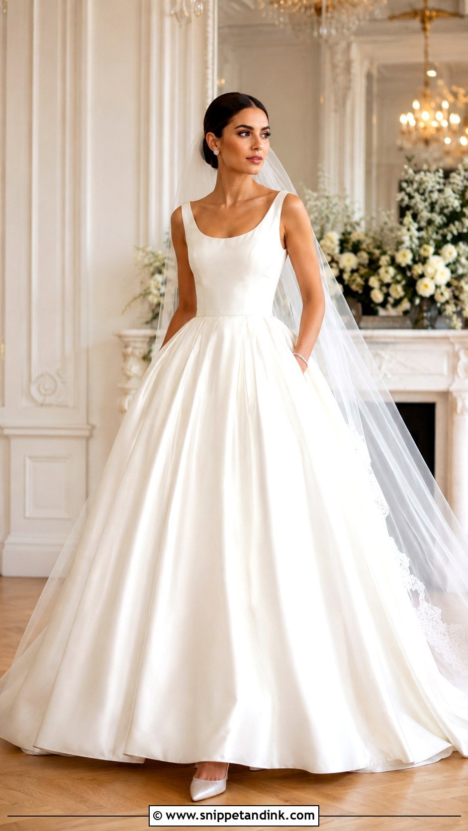 Satin Ball Gown Bridal Frock - Snippet and Ink - 20 Bridal Frocks Gowns