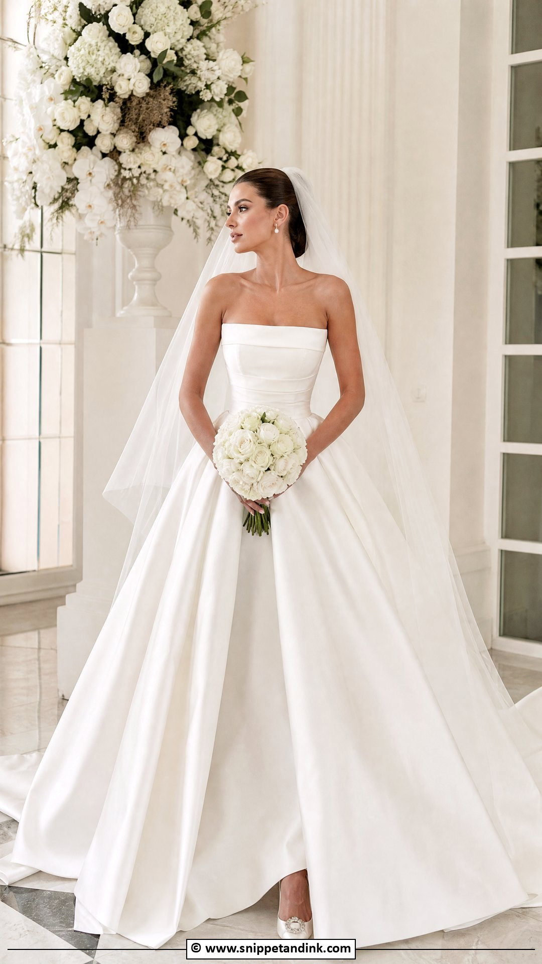 Satin Ball Gown Bridal Gown - Snippet and Ink - 35 Bridal Gowns