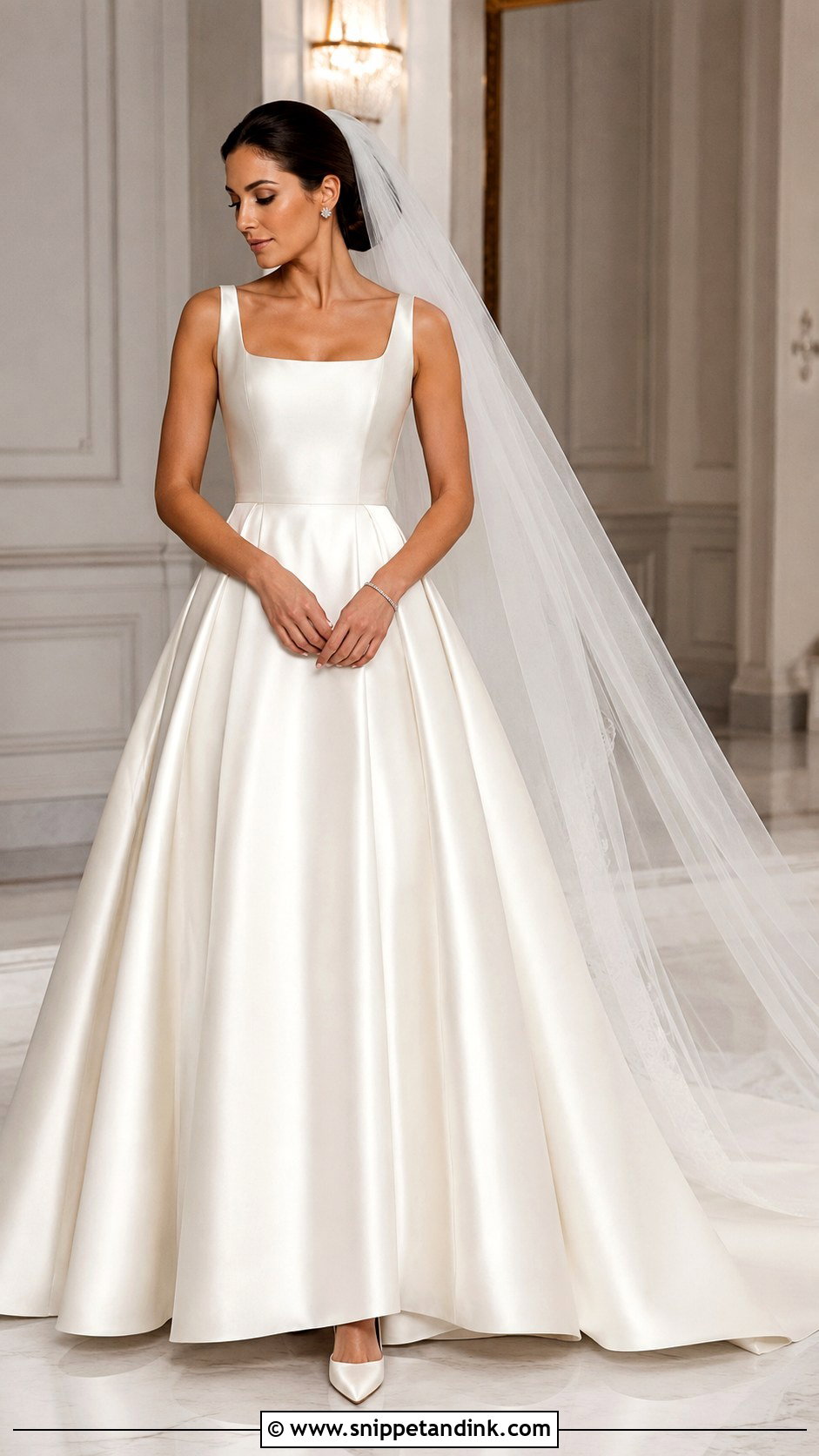 Satin Ball Gown Bridal Outfit - Snippet and Ink - 20 Bridal Clothes Ideas