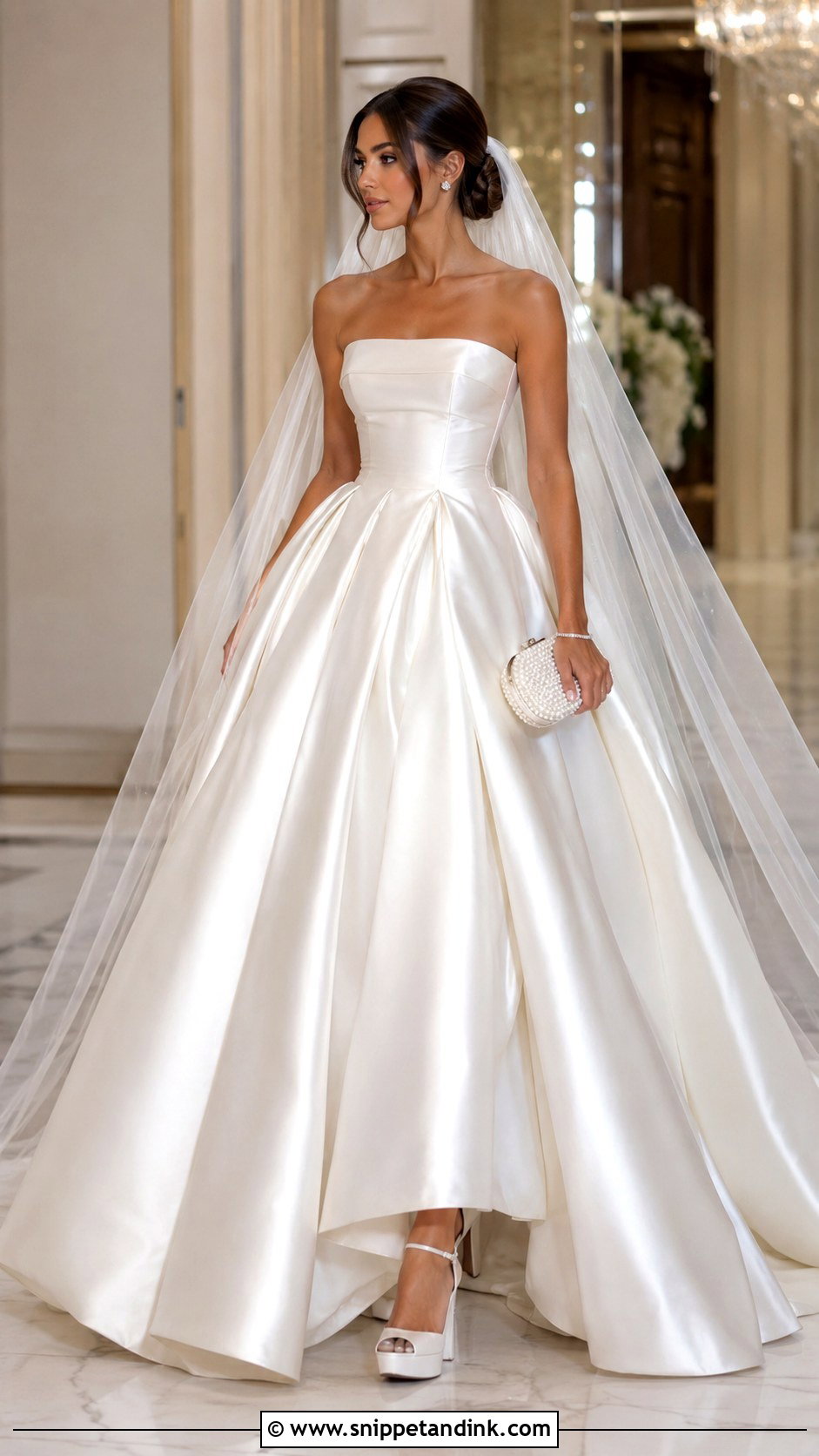 Satin Ball Gown Bride Dress - Snippet and Ink - 25 Satin Bride Dress Ideas