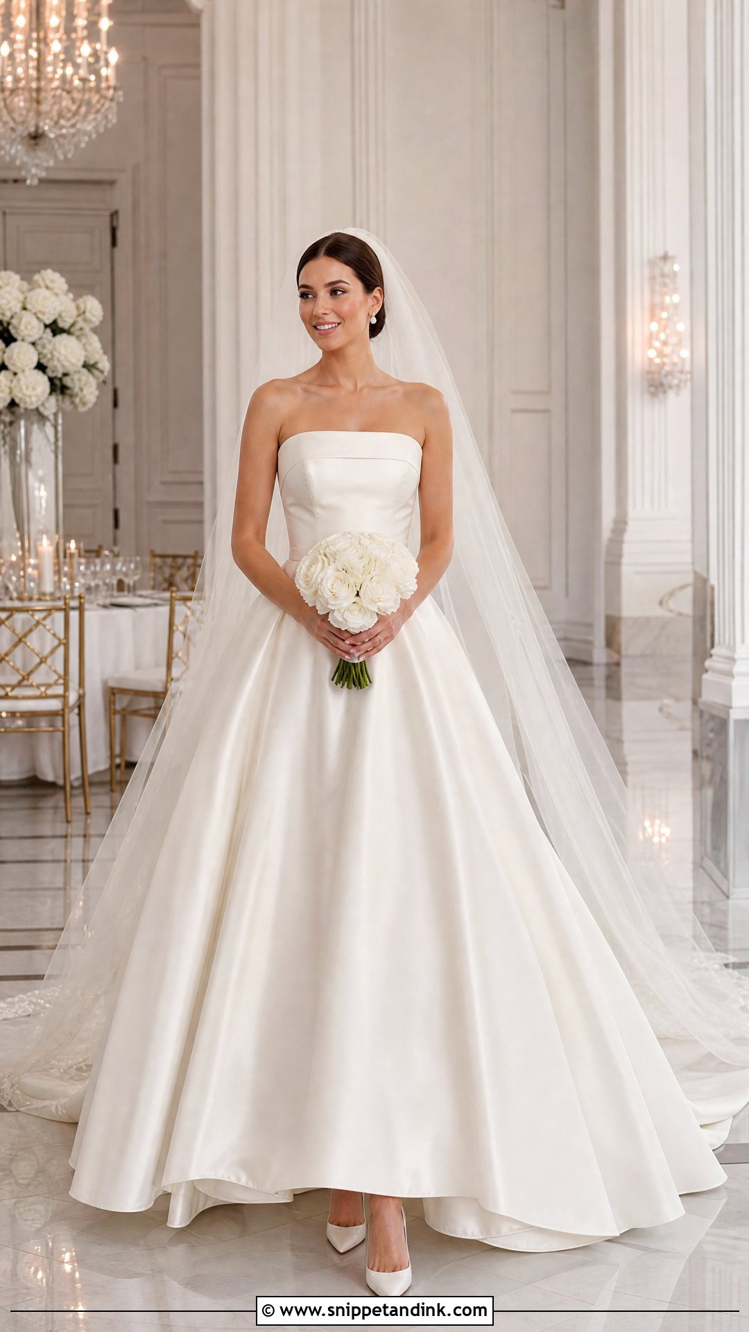 Satin Ball Gown Marriage Dress - Snippet and Ink - 20 Marriage Dresses