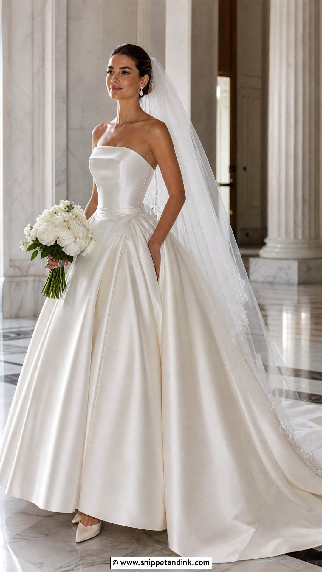 Satin Ball Gown Princess Wedding Dress - Snippet and Ink - 25 Princess Style Wedding Dresses