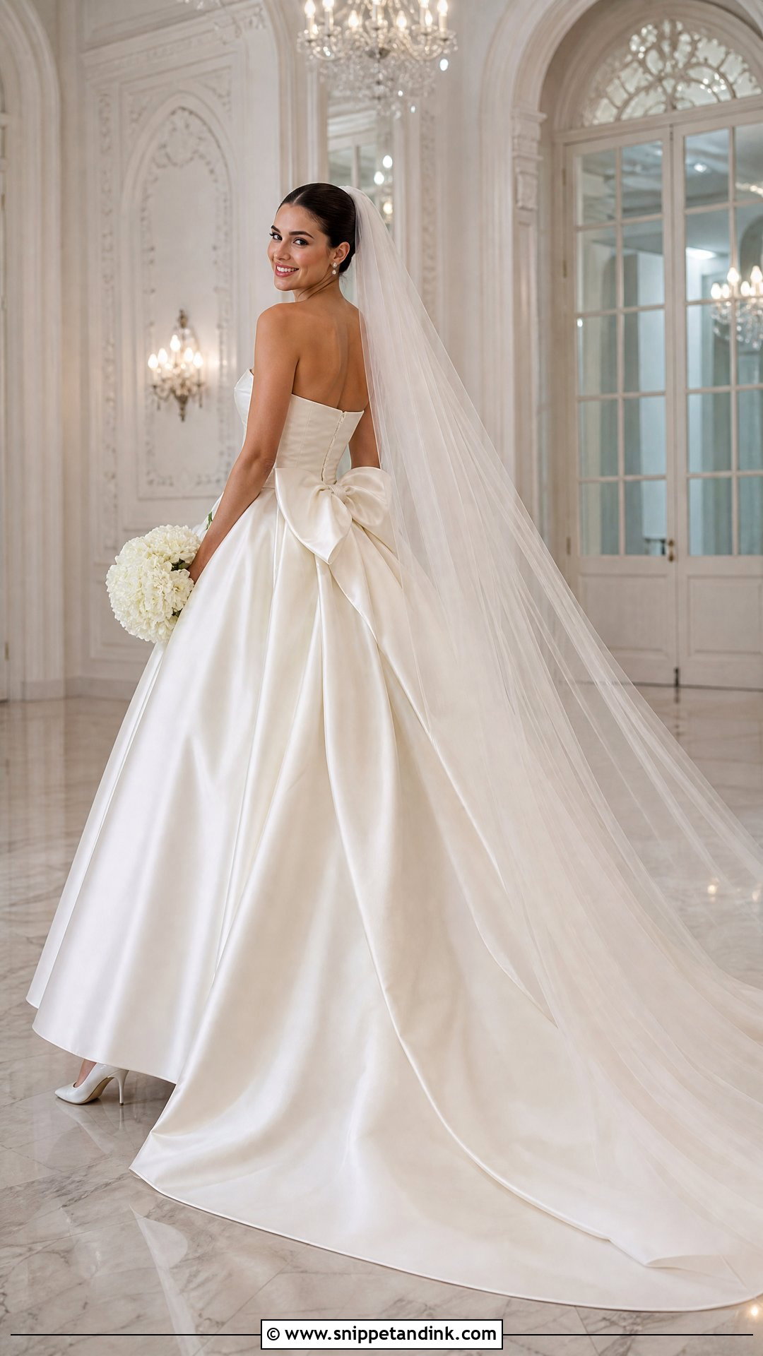 Satin Ball Gown Ribbon Wedding Dress - Snippet and Ink - 20 Ribbon Wedding Dress Ideas