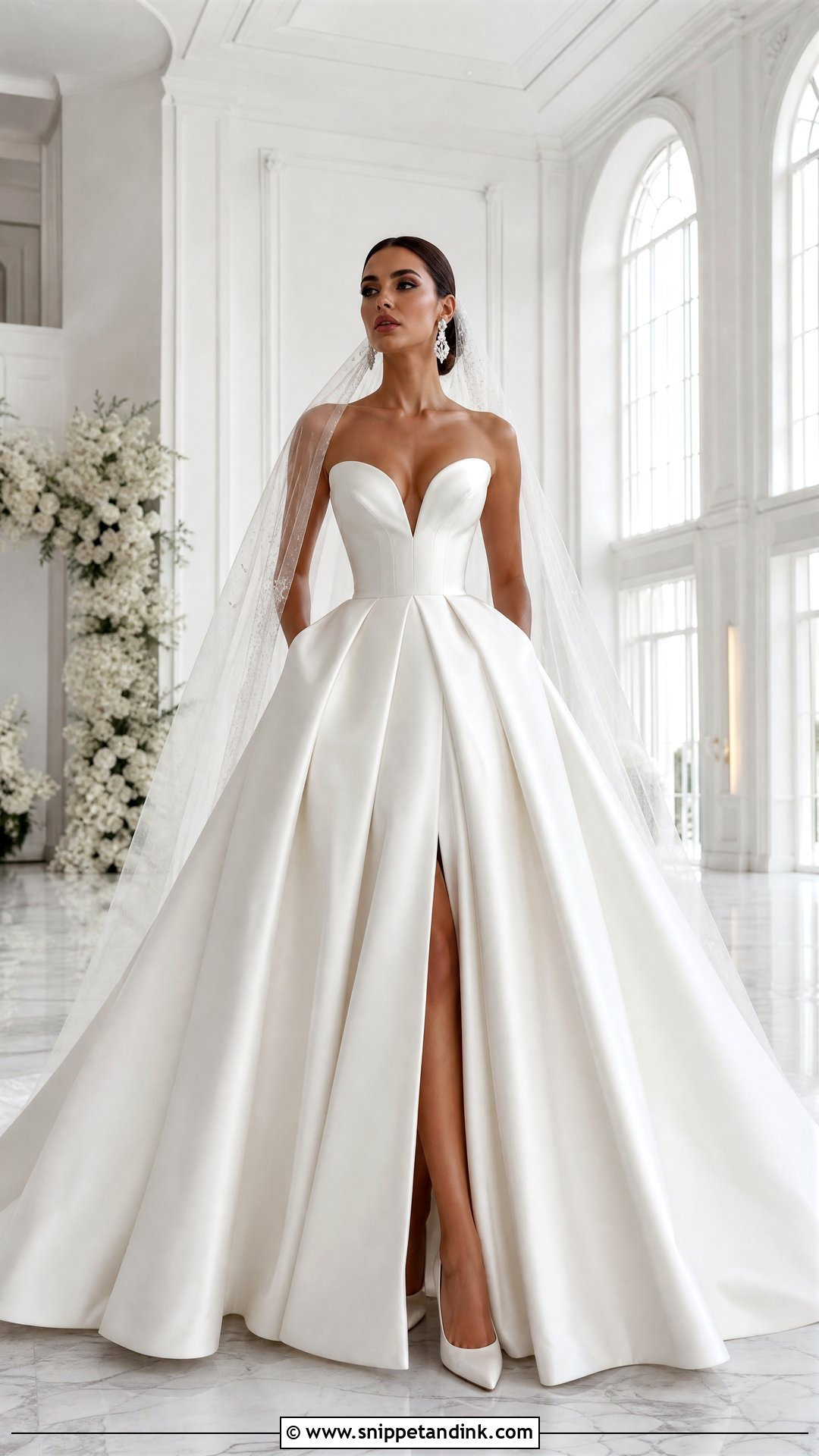 Satin Ball Gown Soft Dramatic Wedding Dress - Snippet and Ink - 20 Soft Dramatic Wedding Dress Ideas