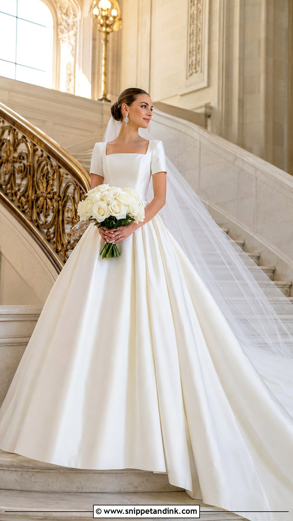 Satin Ball Gown Utah Wedding Dress - Snippet and Ink - 20 Utah Wedding Dress Ideas