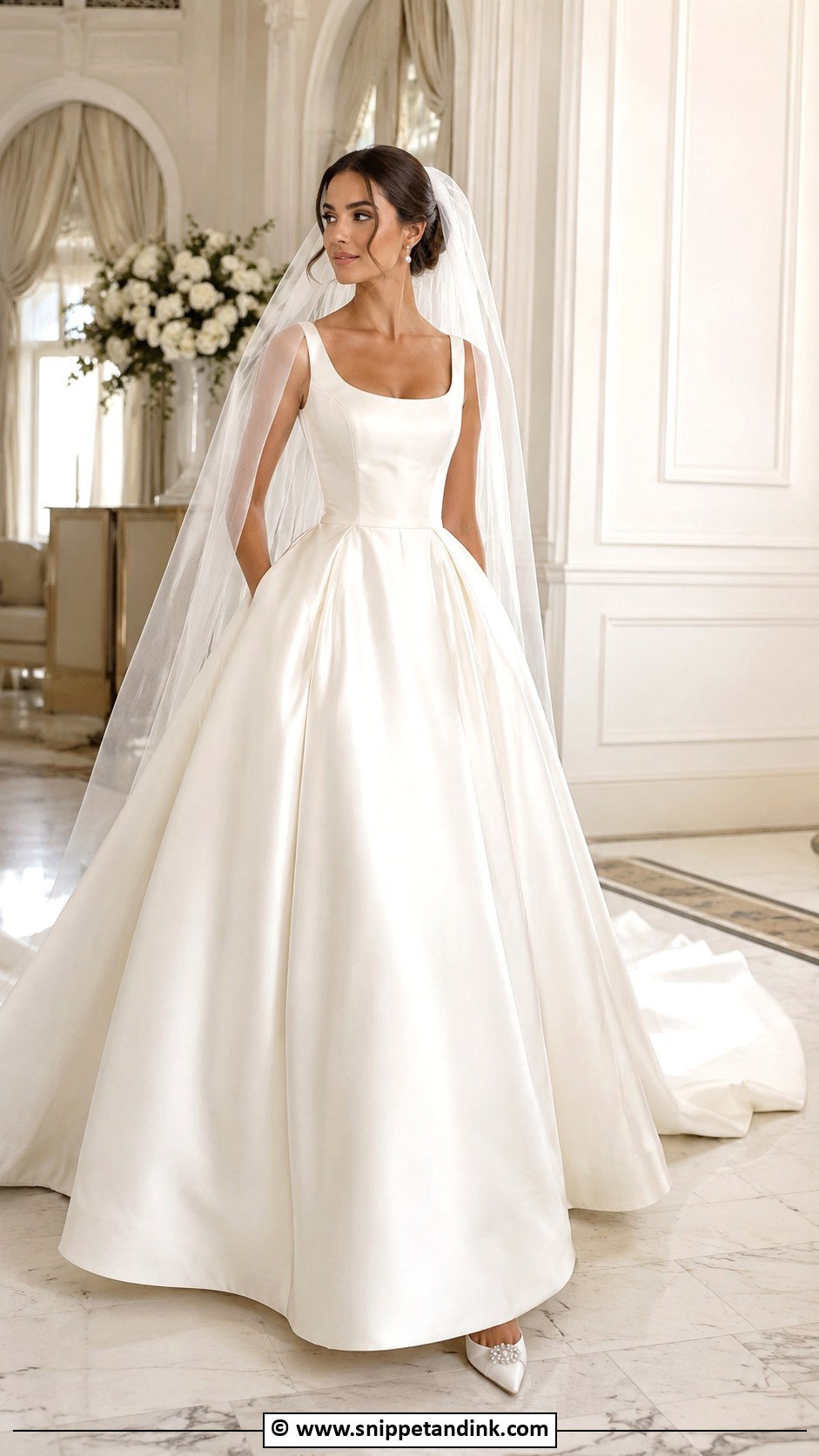 Satin Ball Gown Wedding Dress - Snippet and Ink - 25 Classy Wedding Dresses