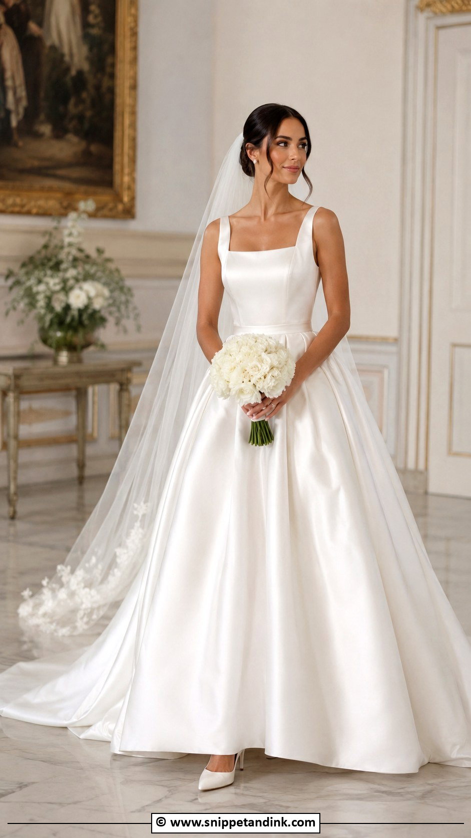 Satin Ball Gown Wedding Dress - Snippet and Ink - 30 Pretty Wedding Dresses